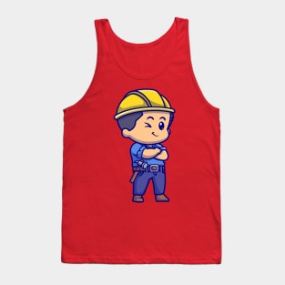 Cute People Contraktor Cartoon Tank Top